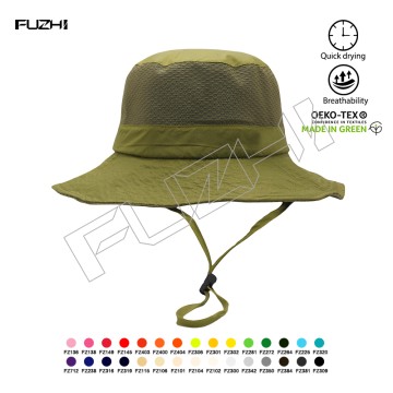 FZFH-2004 Sombrero de pesca, sombrero de pescador, sombrero para el sol, verano, exterior, protección UV, plegable, transpirable...