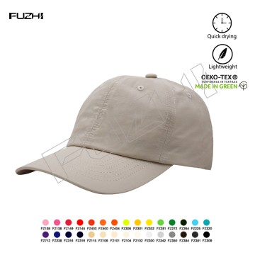 FZSC-2004 Gorra deportiva de 6 paneles para exteriores, informal, de secado rápido, gorra de béisbol súper ligera, base de color sólido...