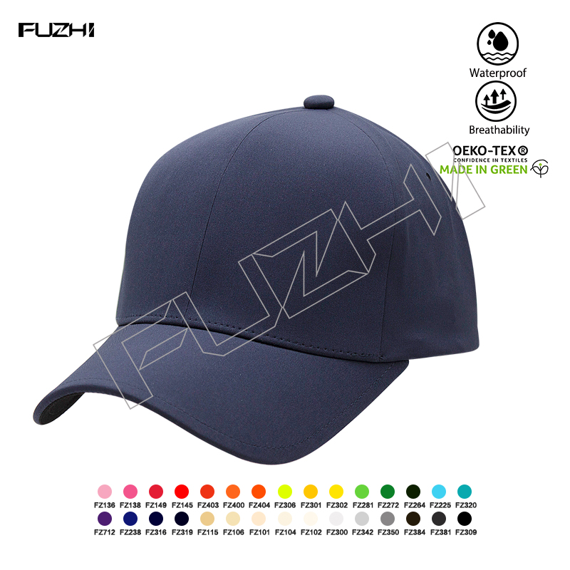 Casquette de baseball imperméable à 6 panneaux sans couture FZBC-6305