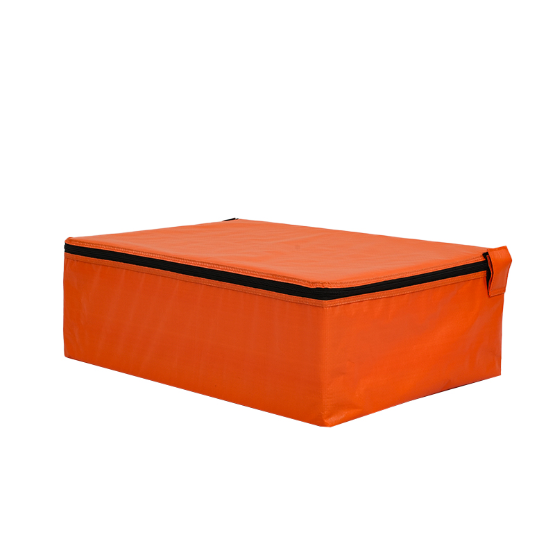 Orange PP-Woven eCommerce Reusable Packaging Box – Waterproof, Tear-Resistant, Foldable for Last-Mile Logistics & Parcel Deliveries