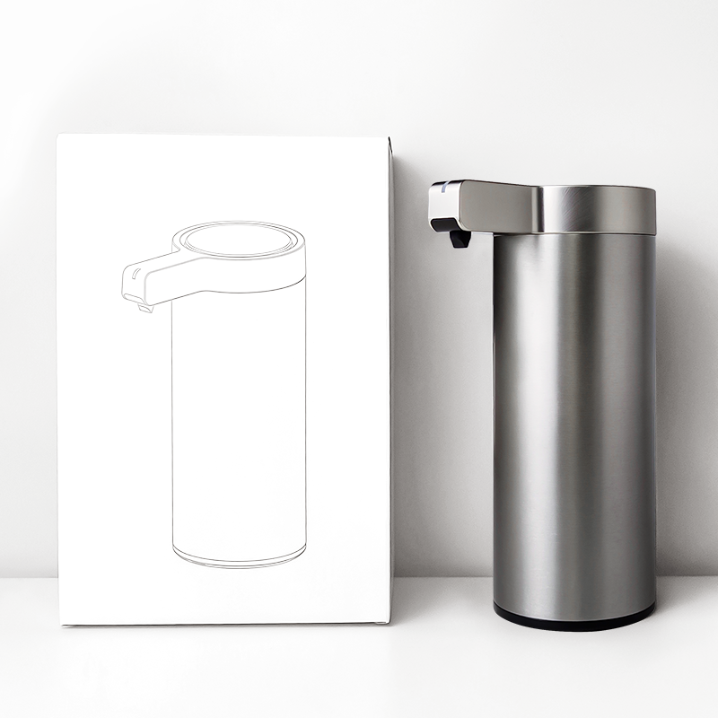 Distributore Sapone Automatico Sensore | Acciaio Inox 350 Ml | Ricaricabile 4 Pompe | 2011S