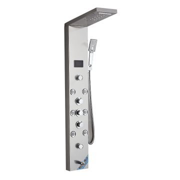 Multi-Function LED lights Stainless Steel Shower Panel Tower System