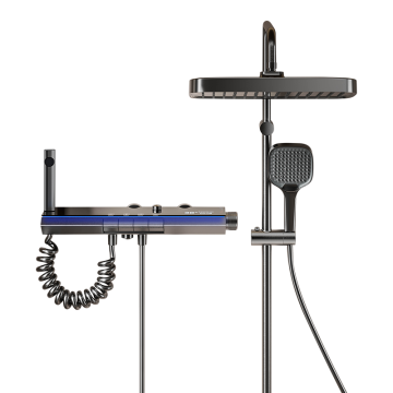 4046 Piano Key Shower Faucet Set Rain Shower Head