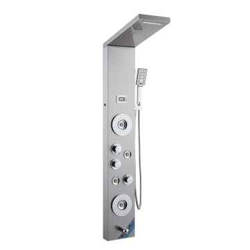 8039FL 6-funkcyjny panel prysznicowy typu wodospad ze stali nierdzewnej, system wieżowy