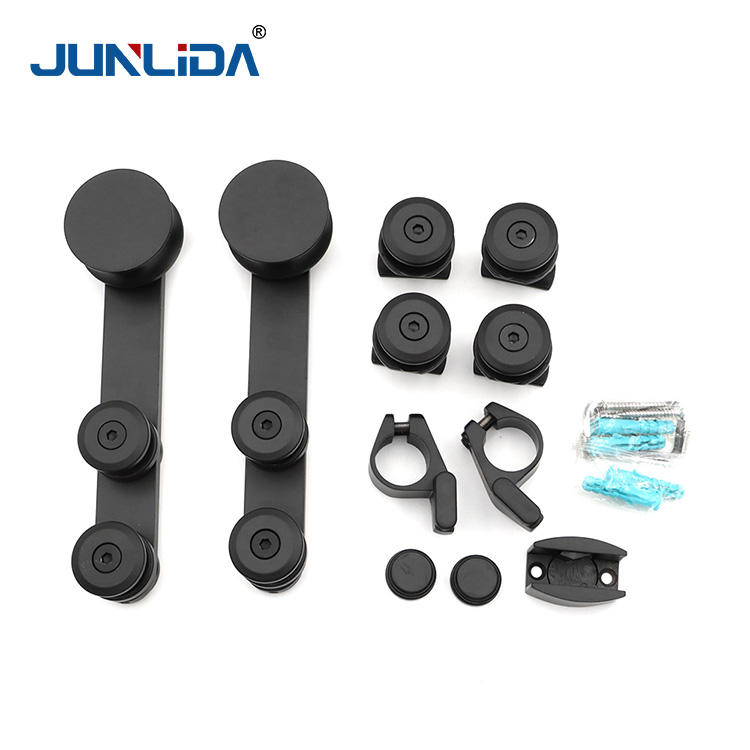 Sistem Penggelek Pintu Pancuran Kaca Tanpa Bingkai Kit Perkakasan Pintu Gelongsor Penggelek Pintu Kaca Bilik Mandi Keluli Tahan Karat