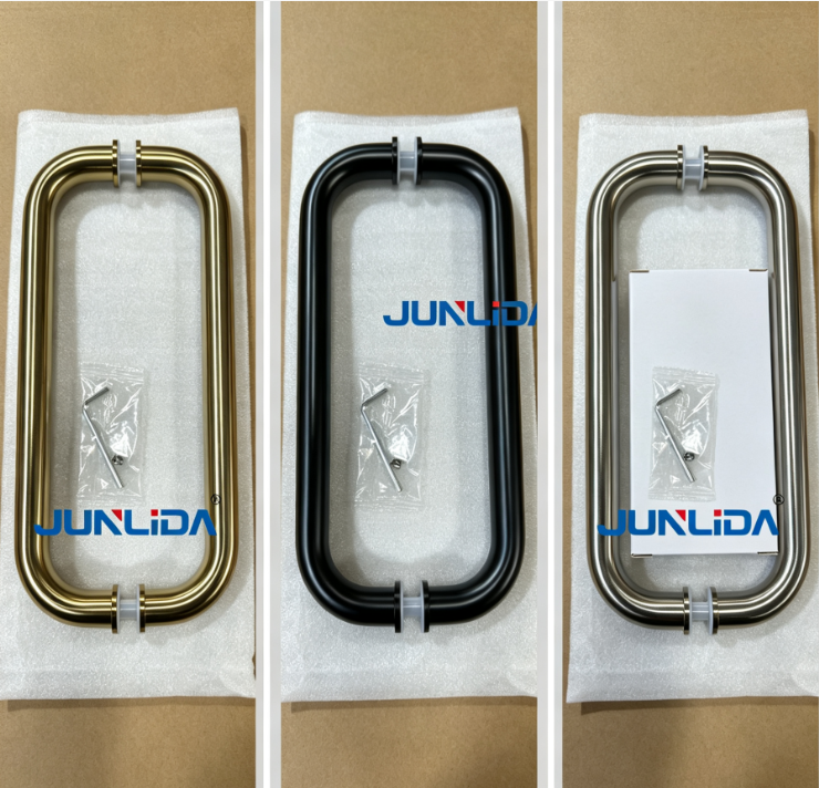 Poignée de porte de douche en verre en acier inoxydable en forme de U, dimensions personnalisées disponibles, quincaillerie pour salles de bains d'hôtel