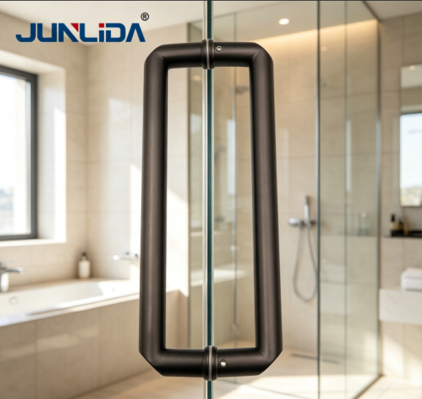 Poignée de porte de douche en verre en forme de U en acier inoxydable, poignée de porte de douche sur mesure, accessoires de quincaillerie pour salle de bain d'hôtel