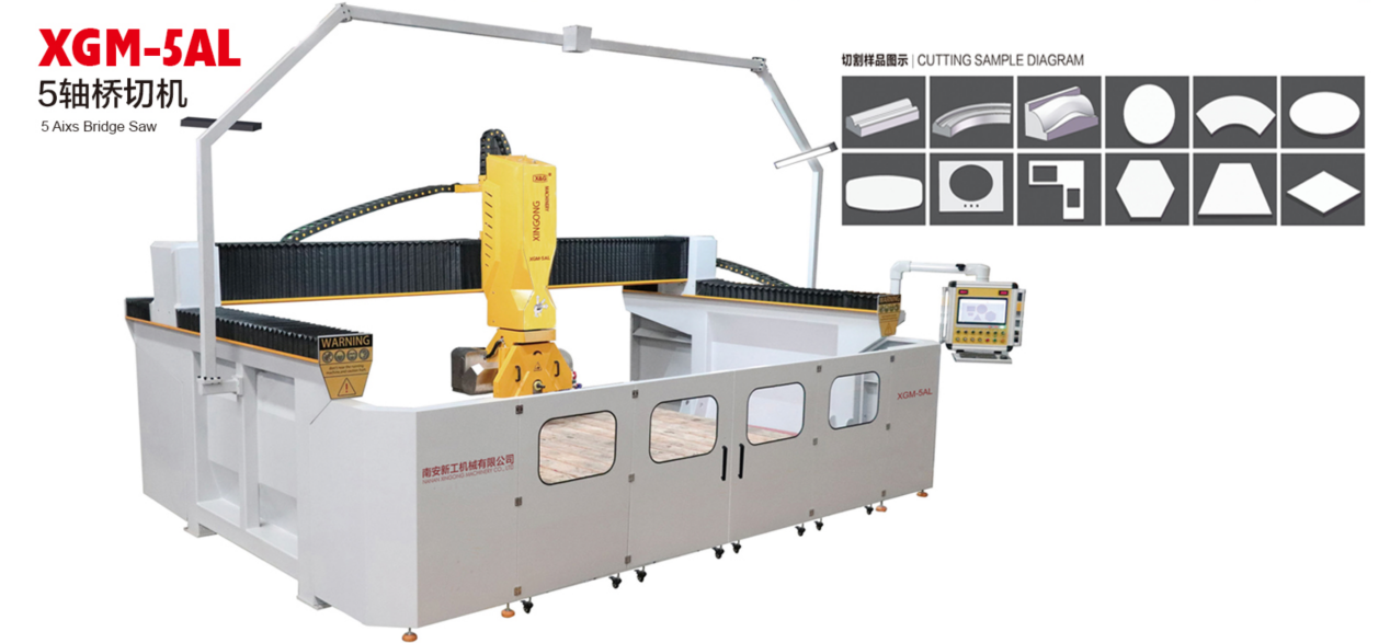 5-Axis Bridge Saw for Complex Stone Cutting