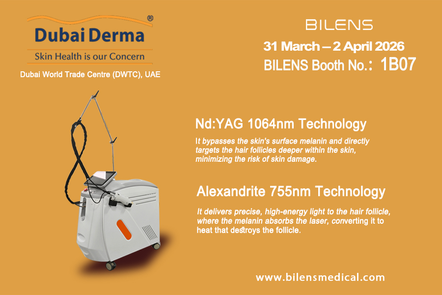BILENS new technology:  Long-Pulsed 1064nm Nd:YAG Laser and Long-Pulsed 755nm Alexandrite Laser