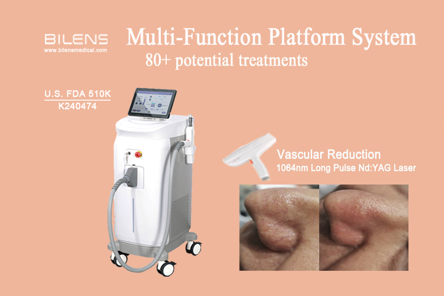 multi-functional 8-in-1 platform combining IPL, 810-Diode, 755 810 1064-Diode,Q-Switch YAG, Long Pulsed YAG, Erbium Glass, Handpico, and Erbium YAG technologies