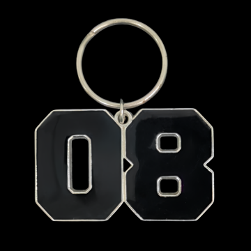 Customized Metal Number 08 Keychain