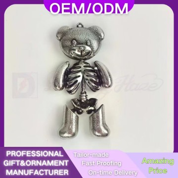 Customized Retro Skull Bear Ornament