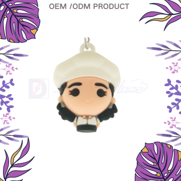 Customized PVC White Hat Boy Orament