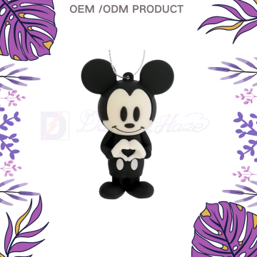 Customized Silicone Black Mouse Ornament