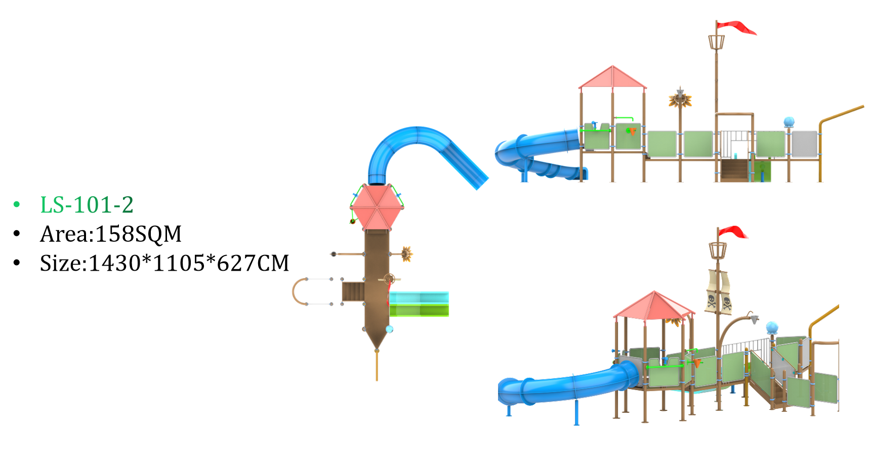 Water Village Adventures for Children-water slide for kids (2)zun