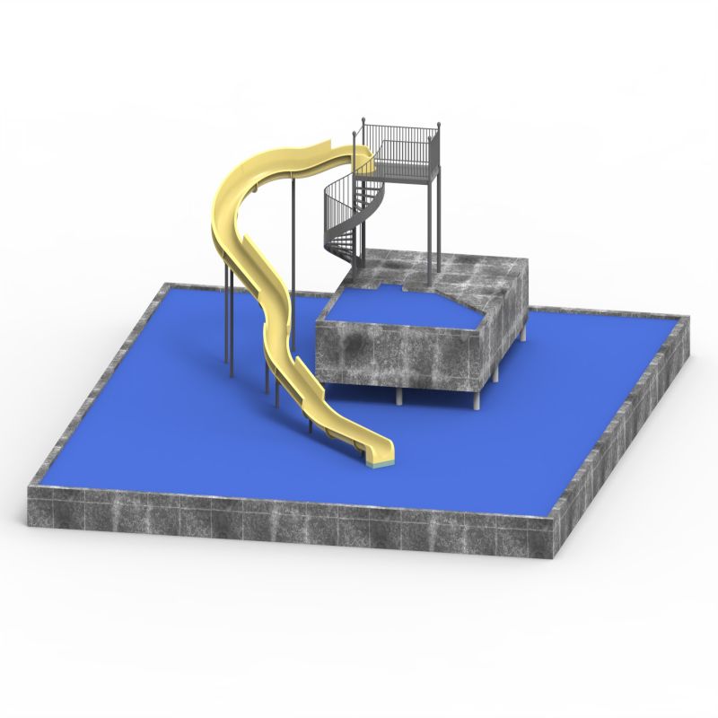 fibreglass pool water slide3k8