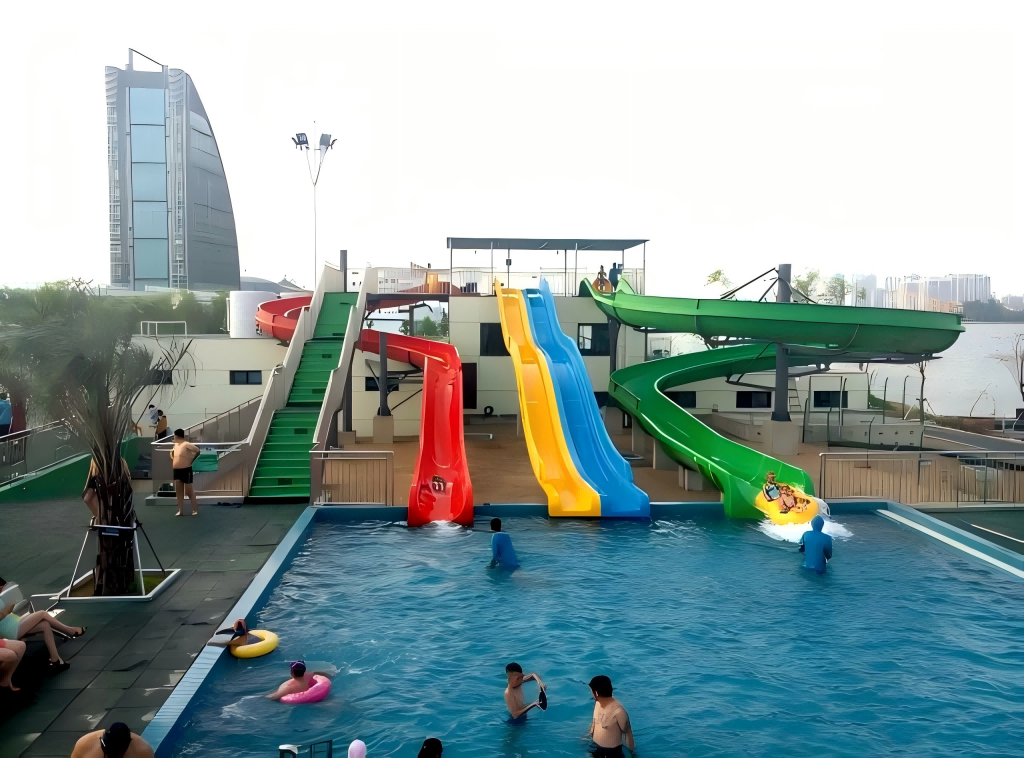 indoor water pool slide