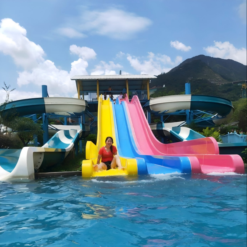 pools and waterslides