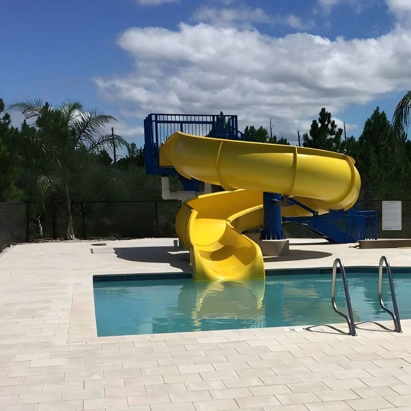 private swimming pool slide