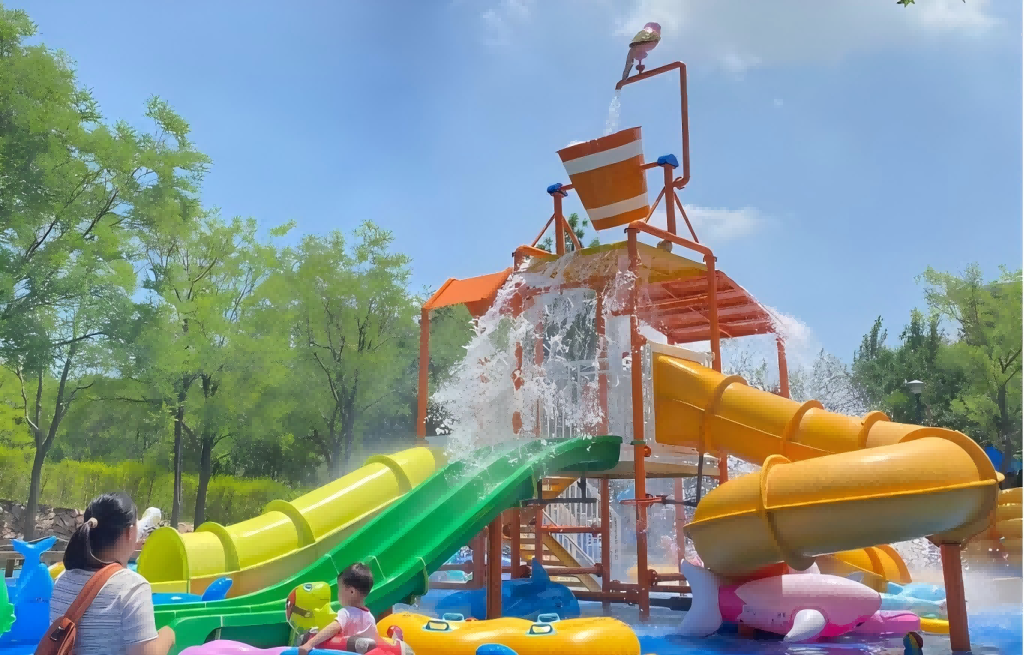 water slippery slide