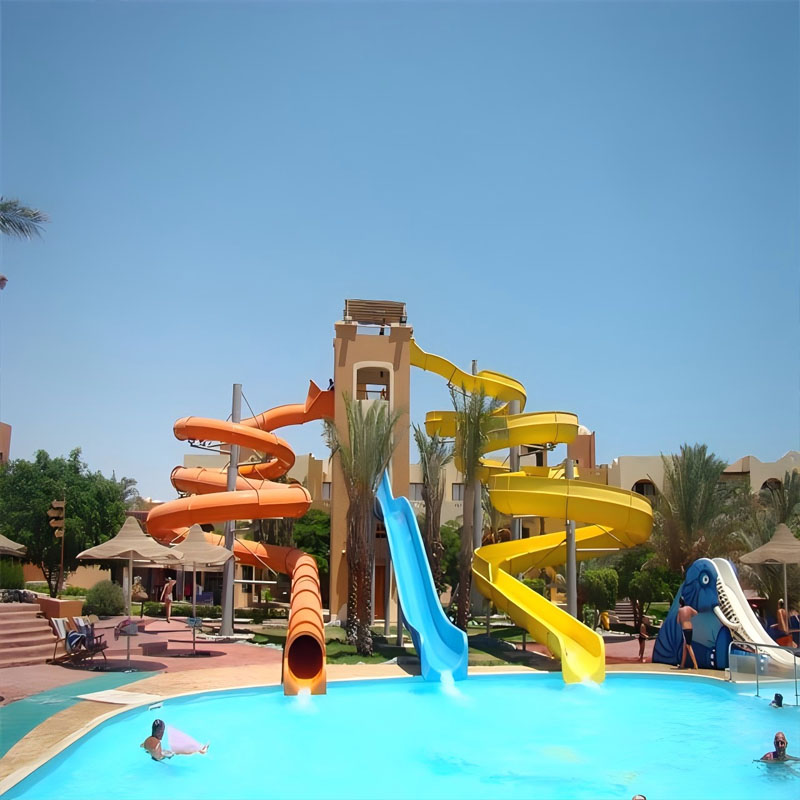 swimming pool big toboggan slide