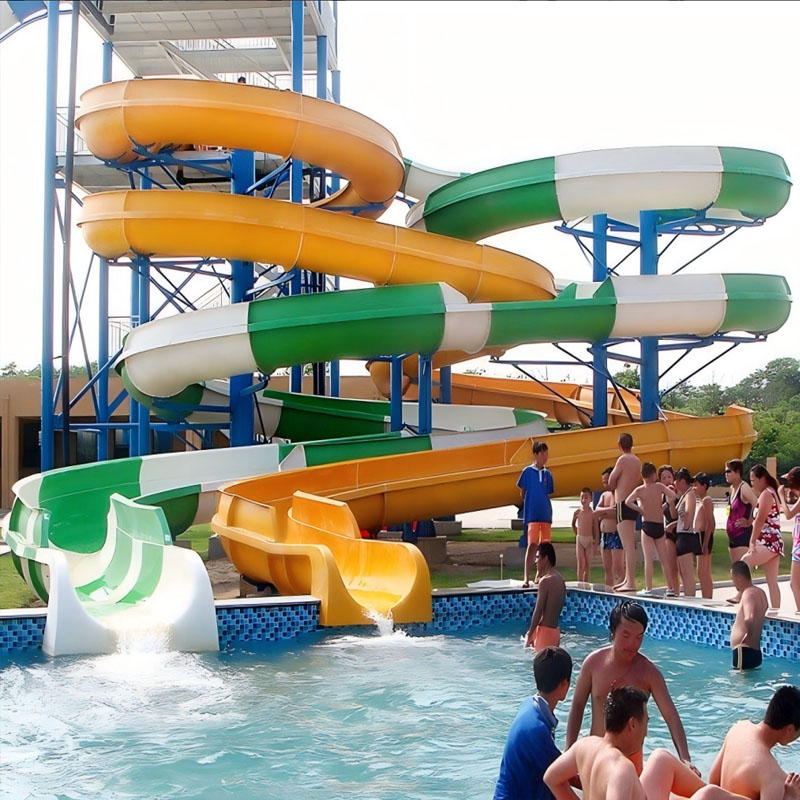 large commercial swimming pool slides