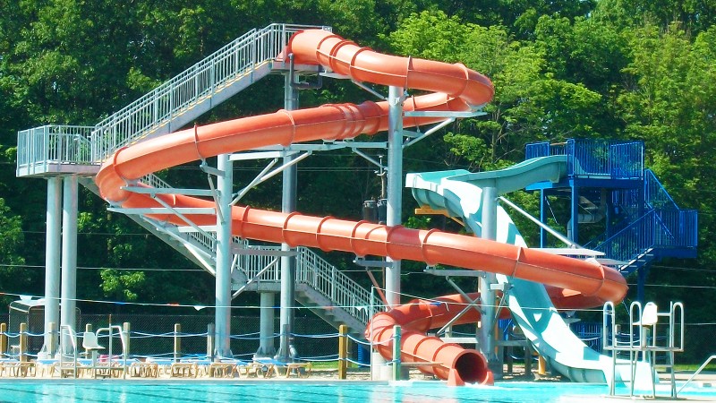 pool waterslide