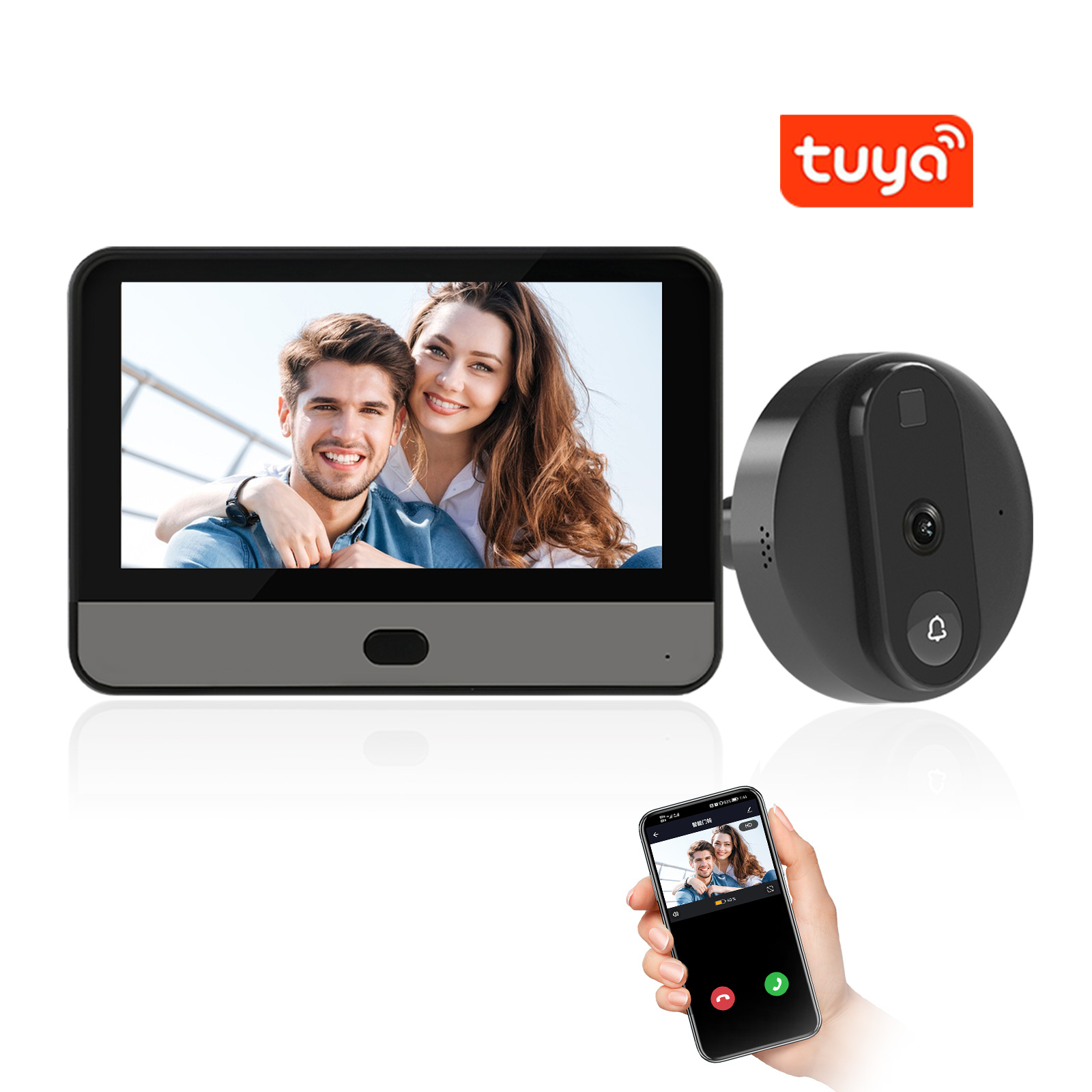 DIGITAL DOOR VIEWER, WiFi Smart Peephole Camera Doorbell