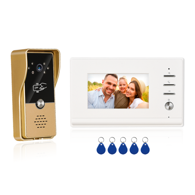 4.3 Inch Monitor Wired Video Intercom Kits Night Vision Camera