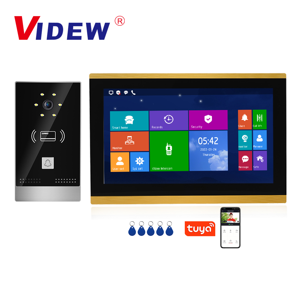 Touch Screen TCP IP Apartment Villa Door Phone Smartphone Video Intercom