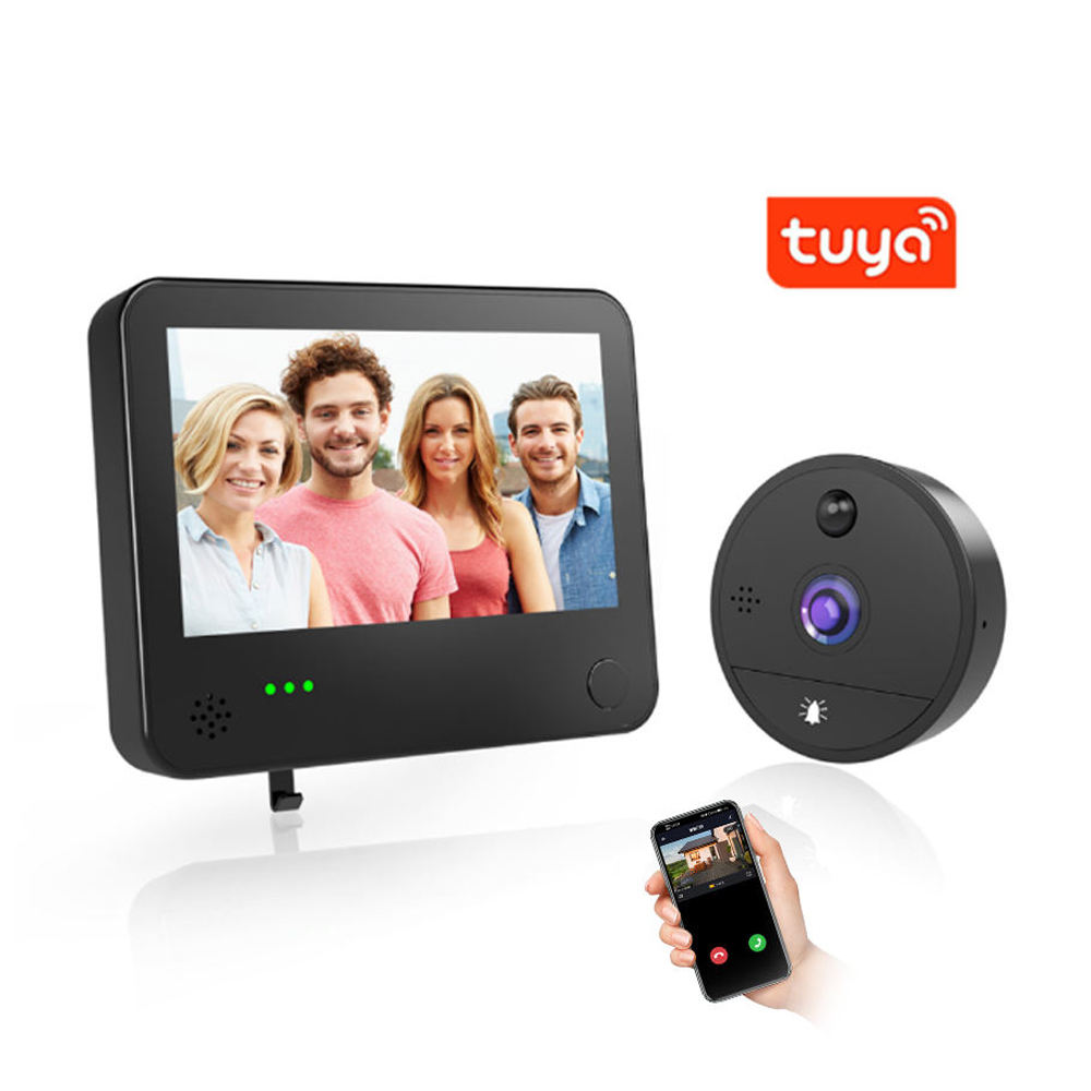 Smart Life Tuya 1080P Wifi 4.3 Inch DoorBell Eye Peephole Camera