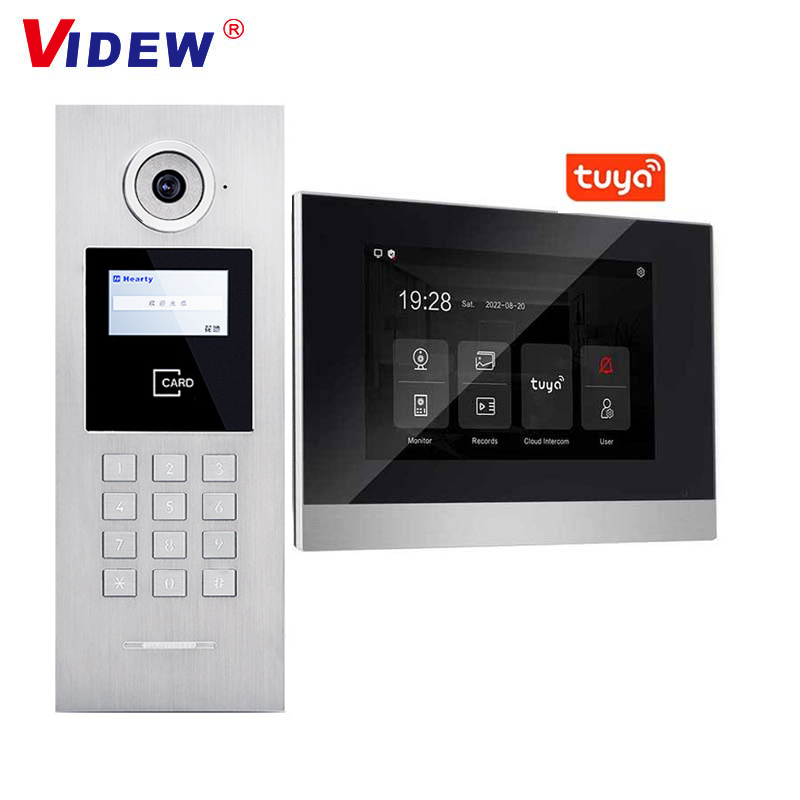 Videw Support Tuya App Visual Interphone Door Bell 7 Inch Smart Video Doorbell Intercom