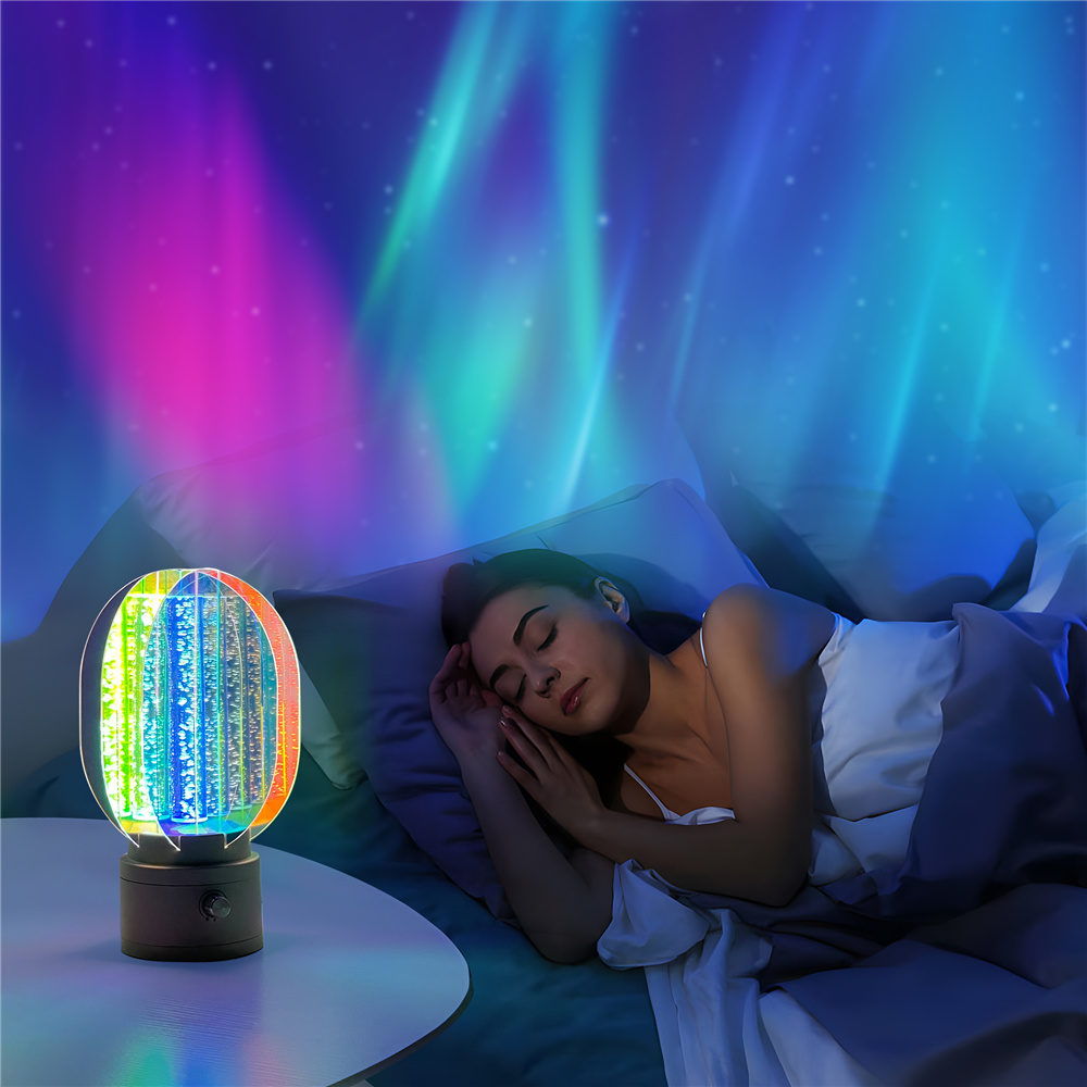 Lampe de bureau créative Aurora, lampe rotative avec gradation, superbes détails aurore (2)eox