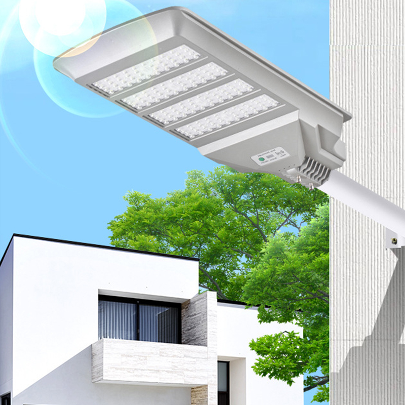Outdoor rain proof integrated solar street lamp head sand gray (2)drr