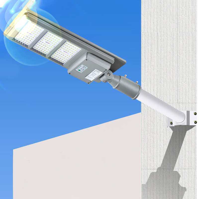 Outdoor rain proof integrated solar street lamp head sand gray (3)0xv