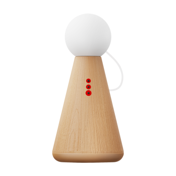 Creative doll shape imitation wood grain small night light