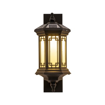 New Chinese Style Tengwangge Outdoor Waterproof Solar Wall Lamp