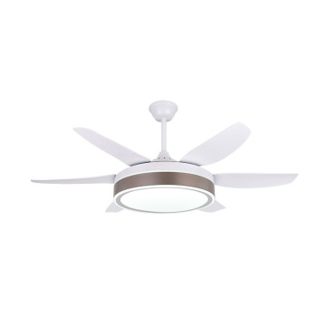 Full Spectrum Ultra-Thin Eye Protection Six-Leaf Fan Lamp Simple Household Dining Room Ceiling Fan Intelligent Priy Wick