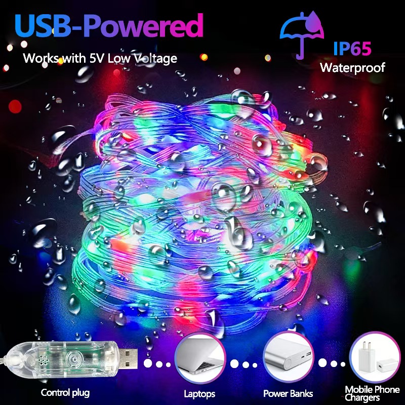 Illusie Kleur Leren Draad Licht Bluetooth Geluidsreactieve Ritmische Punt Controle Galopperende LED Lichtsnoer Kerstsfeer Kleurenverlichting 5-20 Meter Kleurendoos (2).jpg