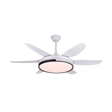 Nordic Ceiling Fan Lamp Living Room Ceiling Integrated Electric Fan Lamp Frequency Conversion Intelligent Bedroom Household Electric Fan Lamp