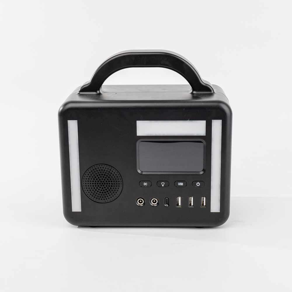 Draagbare mobiele lithium-ionbatterij voor buiten, mobiele voeding van het type DC met Bluetooth-luidspreker