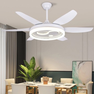 Straight Leaf Fan Lamp Ceiling Fan Lamp Big Wind Dining Room Bedroom Living Room Home Six-Leaf Fan Lamp