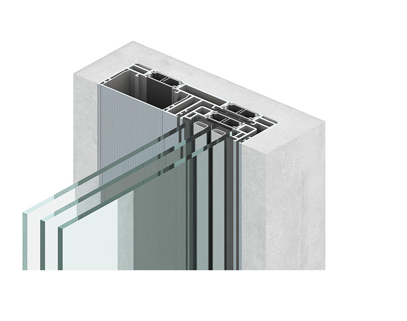 Energy efficient sliding door