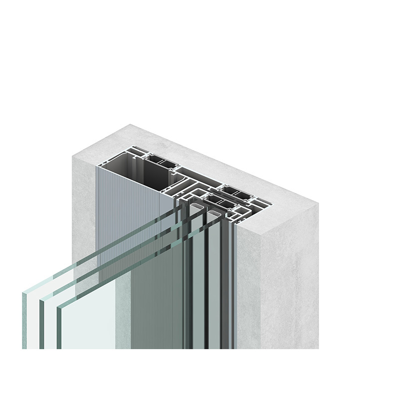 Sliding door with thermal break