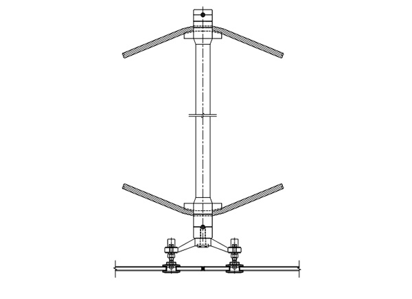 Steel truss point supported
