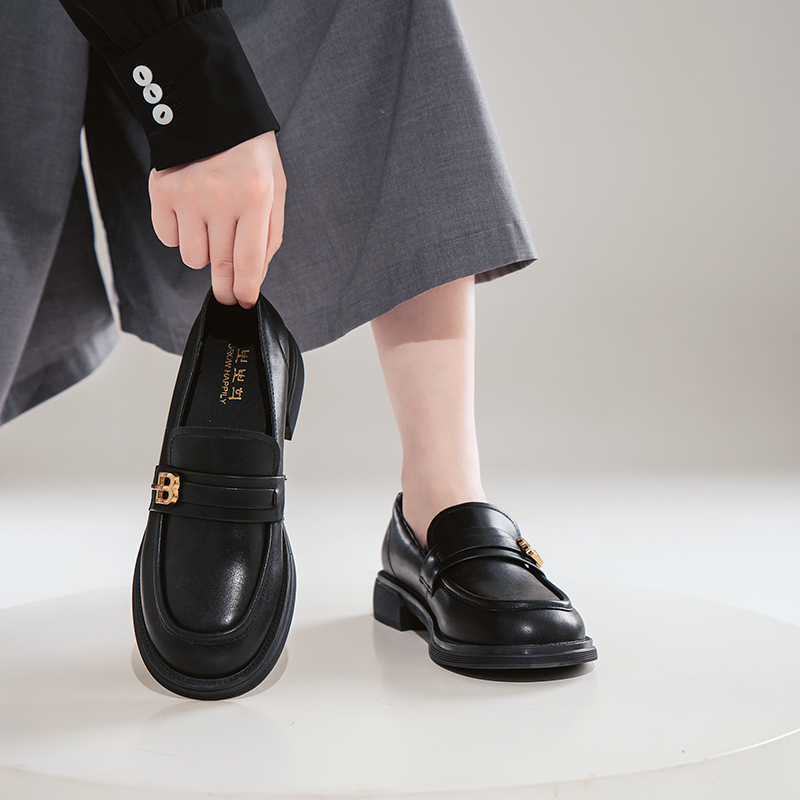 New British style women's leather shoes fo...