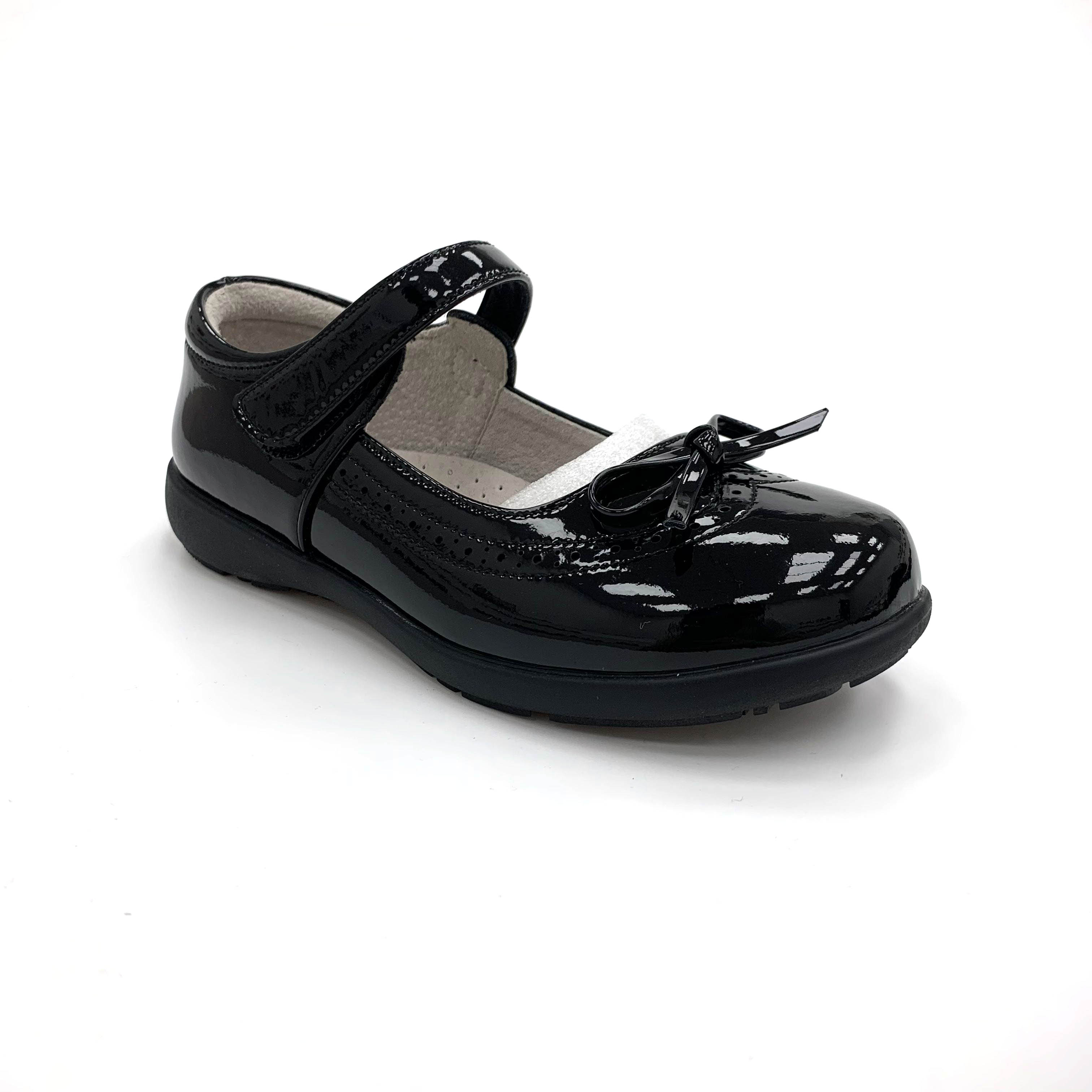 Simple Four Seasons Black Girls' Leather S...