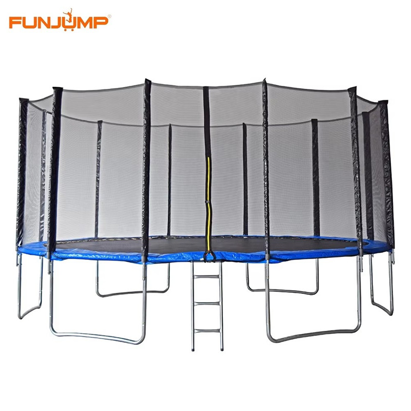 Trambulina rotundă Funjump personalizată, 6-16FT, cu recul, cu plasă exterioară și scară (1).jpg