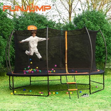 Funjump 10FT 12FT 14FT Adults Outdoor Yard Jumping Trampoline for Kids with Ladder