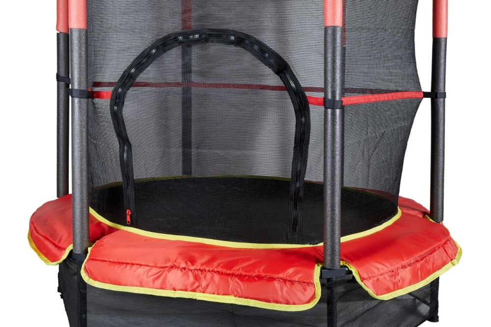 Funjump 55 Mini Trambulina de Interior pentru Copii cu Plasă de Siguranță - Design cu Plasă de Gard